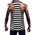 Black And White Torus Illusion Print Training Tank Top
