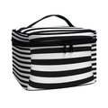 Black And White Torus Illusion Print Travel Makeup Bag