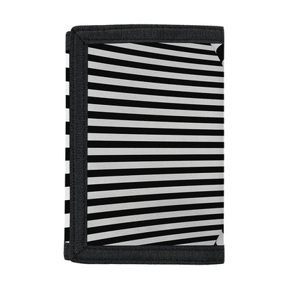 Black And White Torus Illusion Print Trifold Wallet
