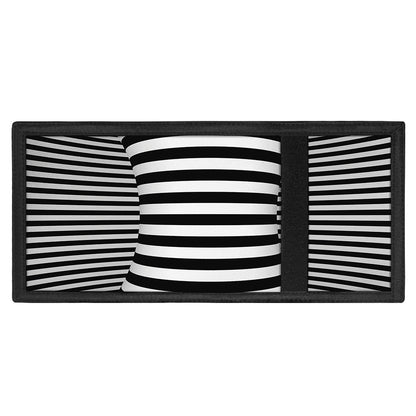 Black And White Torus Illusion Print Trifold Wallet