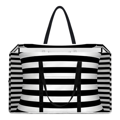 Black And White Torus Illusion Print Utility Tote Bag