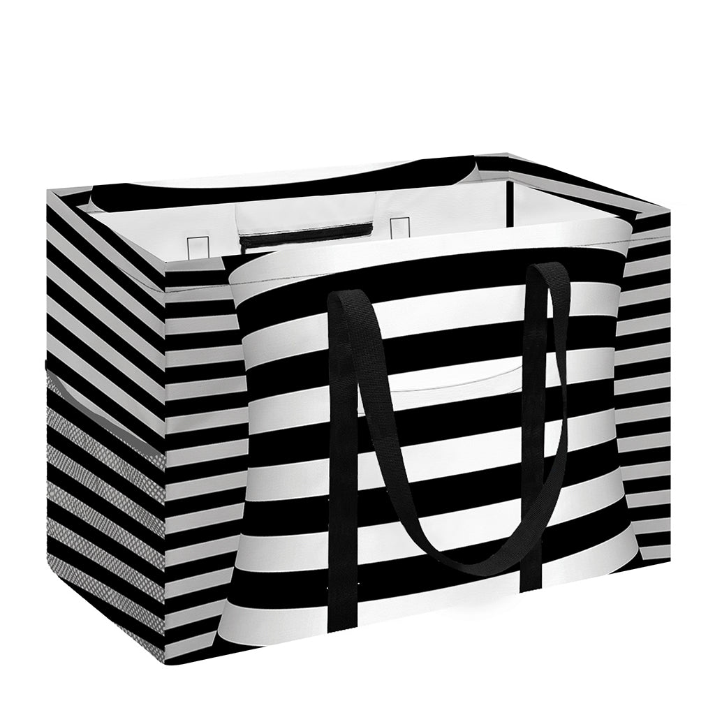 Black And White Torus Illusion Print Utility Tote Bag