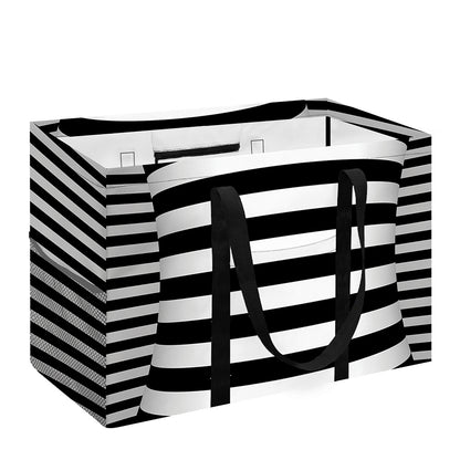 Black And White Torus Illusion Print Utility Tote Bag
