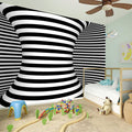 Black And White Torus Illusion Print Wall Sticker