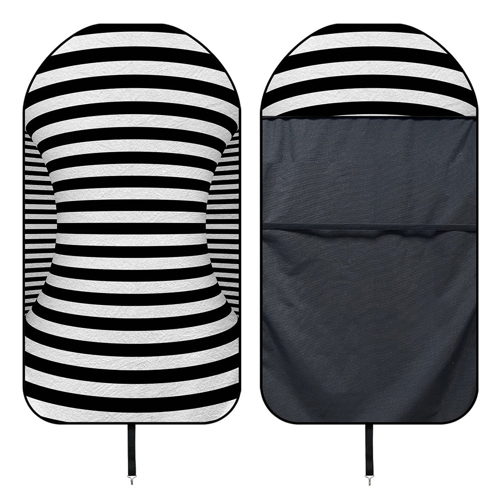 Black And White Torus Illusion Print Waterproof Car Seat Cover