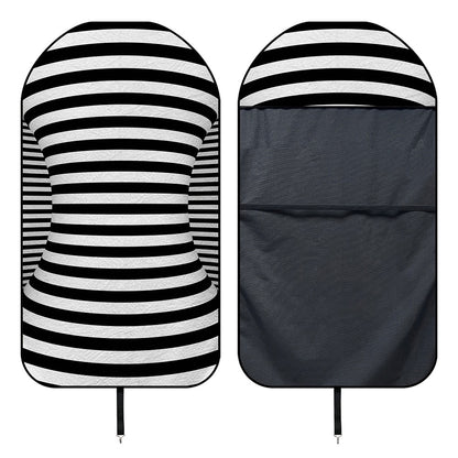 Black And White Torus Illusion Print Waterproof Car Seat Cover