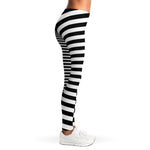 Black And White Torus Illusion Print Women's Leggings