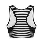 Black And White Torus Illusion Print Women's Sports Bra