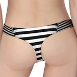 Black And White Torus Illusion Print Women's Thong