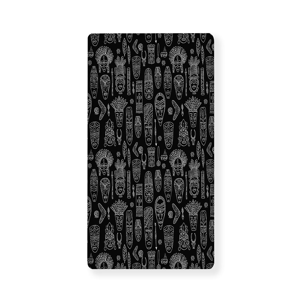 Black And White Totem Pattern Print Baby Crib Sheet