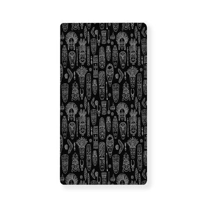 Black And White Totem Pattern Print Baby Crib Sheet