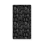 Black And White Totem Pattern Print Baby Crib Sheet