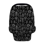 Black And White Totem Pattern Print Baby Seat Cover