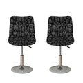 Black And White Totem Pattern Print Bar Stool Covers