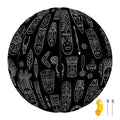 Black And White Totem Pattern Print Basketball