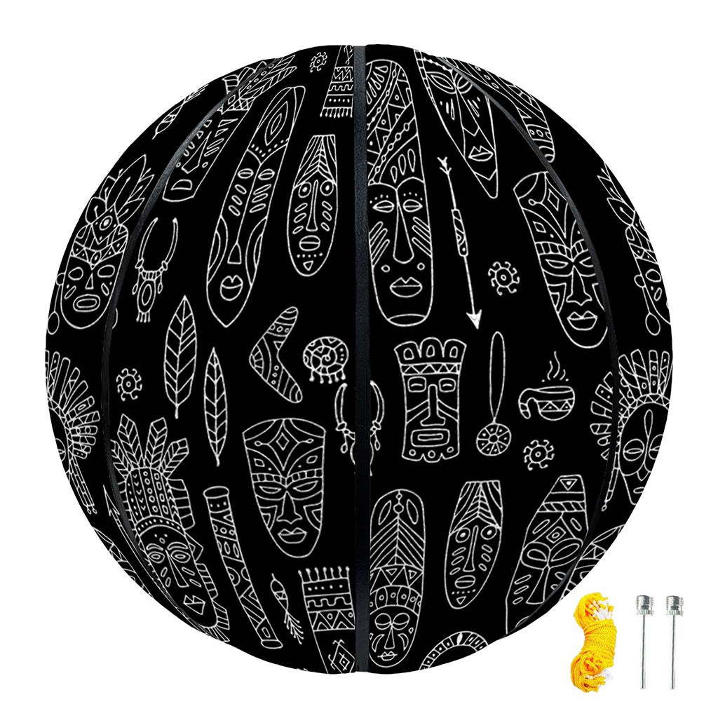 Black And White Totem Pattern Print Basketball
