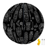 Black And White Totem Pattern Print Basketball