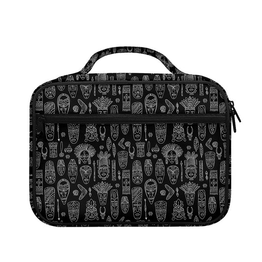 Black And White Totem Pattern Print Briefcase Bible Bag