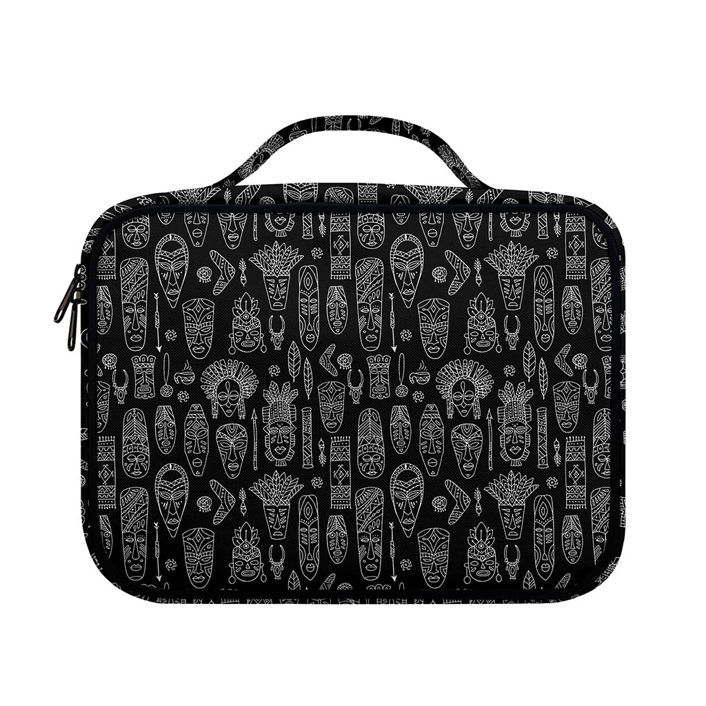 Black And White Totem Pattern Print Briefcase Bible Bag
