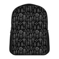 Black And White Totem Pattern Print Casual Backpack