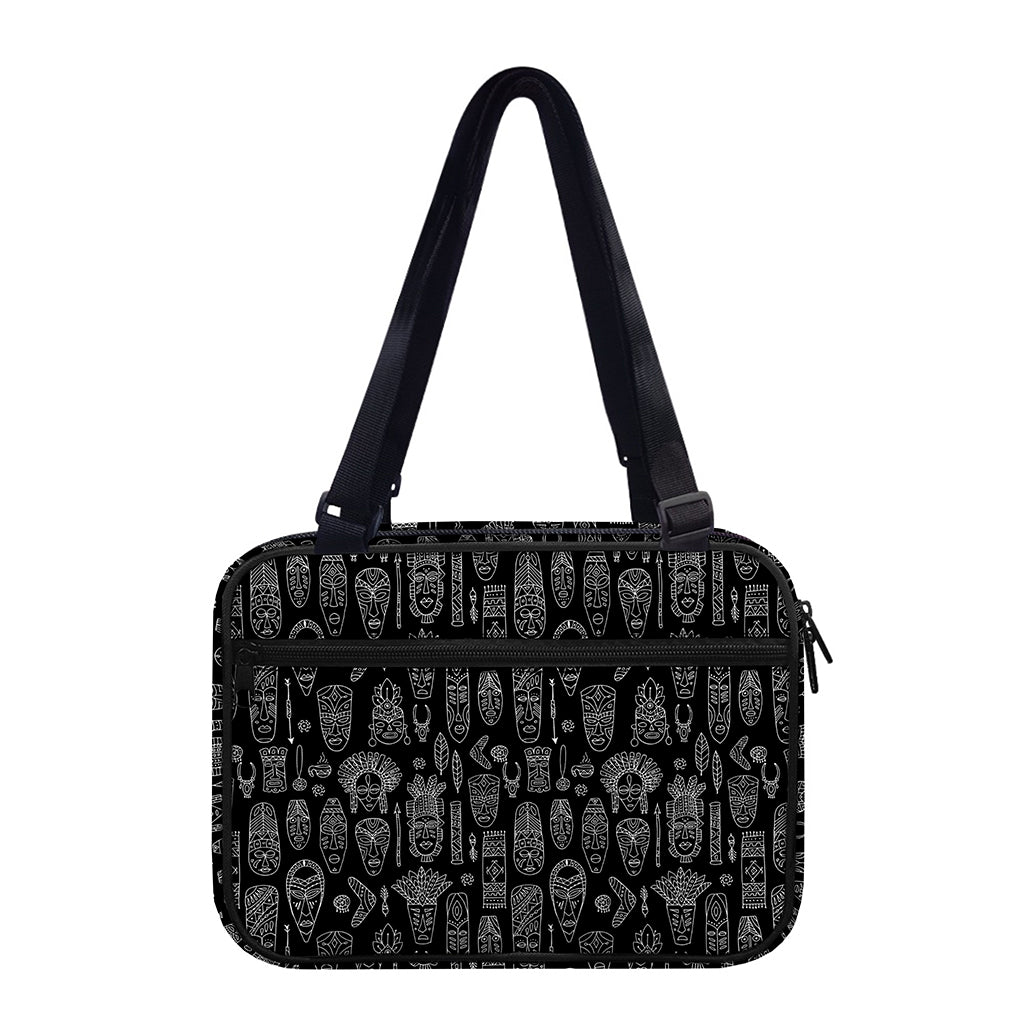 Black And White Totem Pattern Print Double Strap Bible Bag