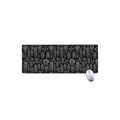 Black And White Totem Pattern Print Extended Mouse Pad