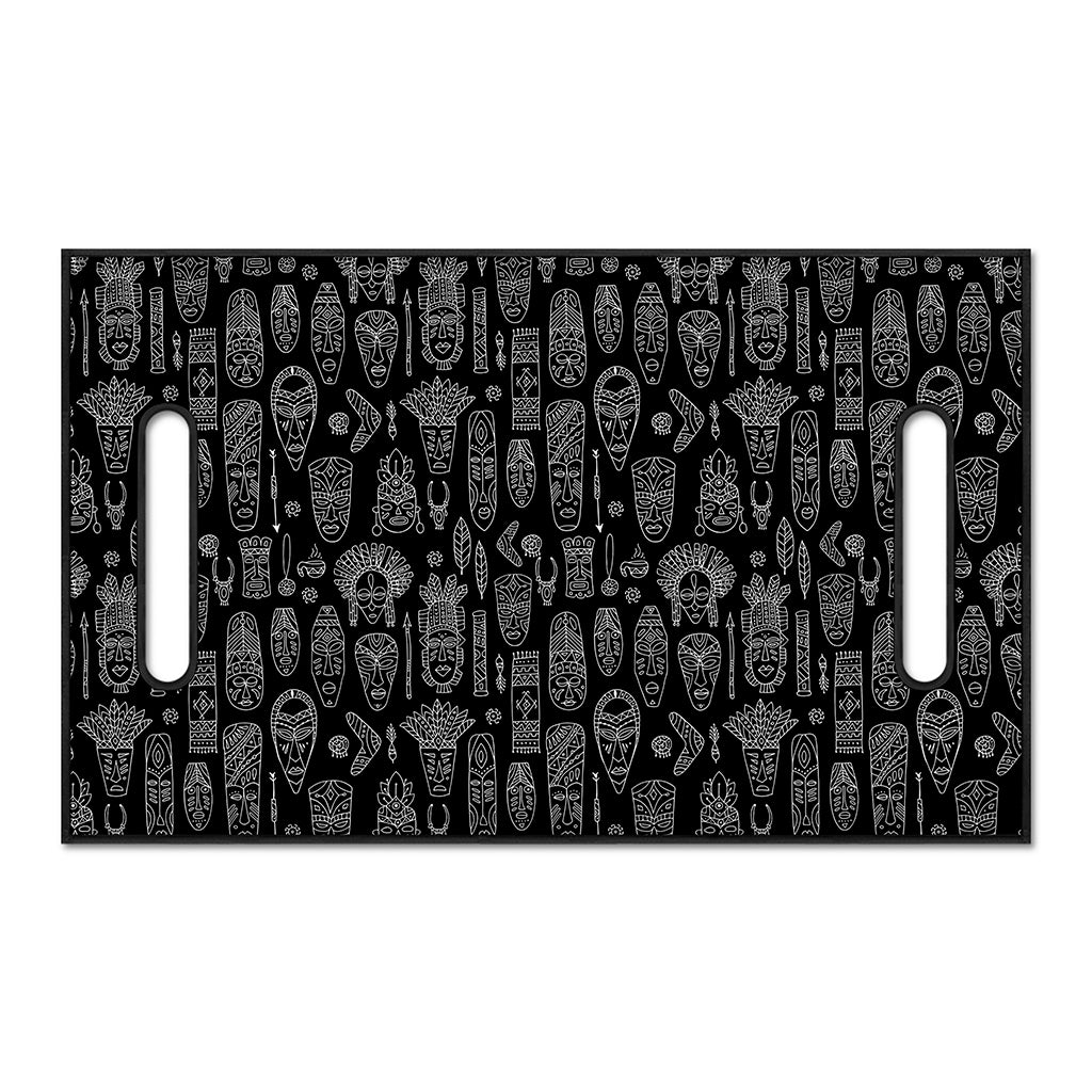 Black And White Totem Pattern Print Golf Cart Seat Cover