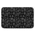 Black And White Totem Pattern Print Indoor Door Mat