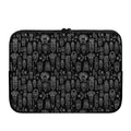 Black And White Totem Pattern Print Laptop Sleeve