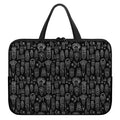 Black And White Totem Pattern Print Laptop Sleeve With Handle