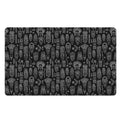 Black And White Totem Pattern Print Polyester Doormat