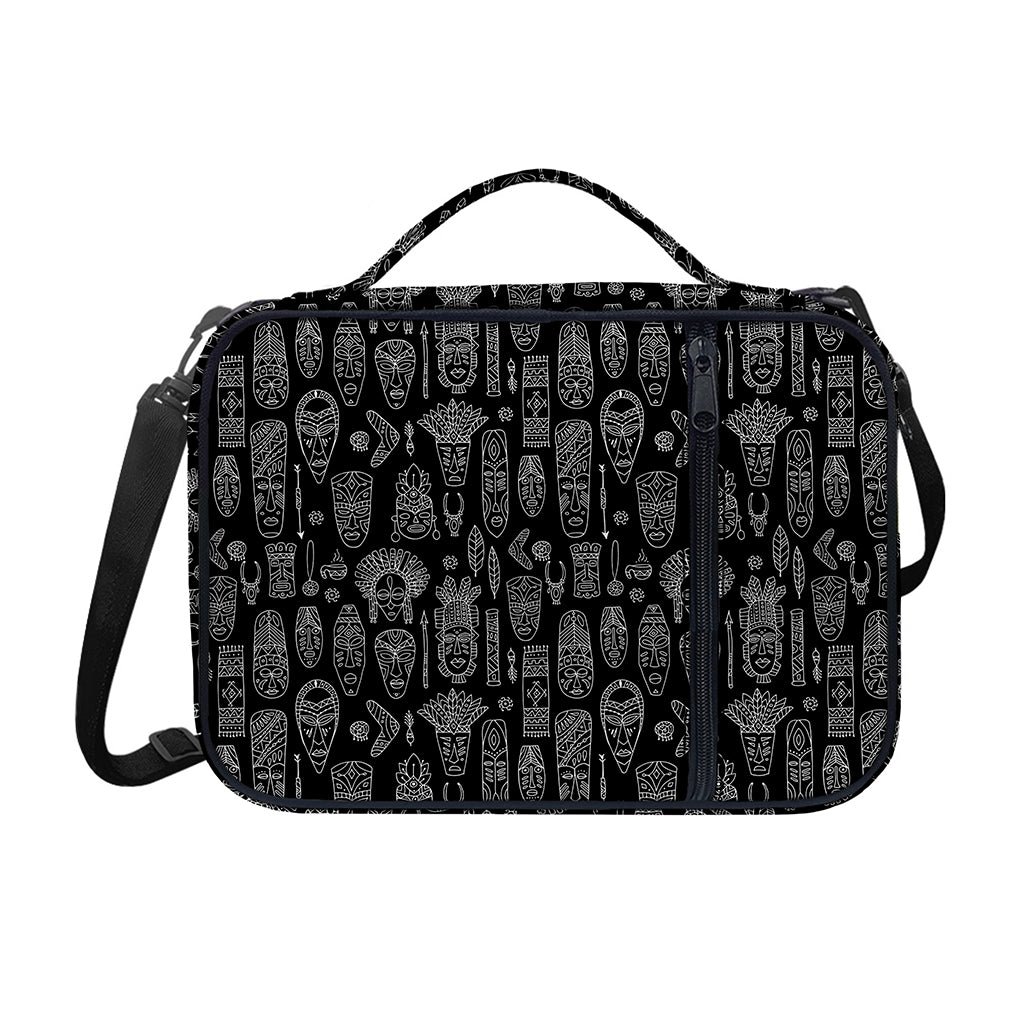 Black And White Totem Pattern Print Shoulder Strap Bible Bag