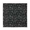 Black And White Totem Pattern Print Silk Bandana