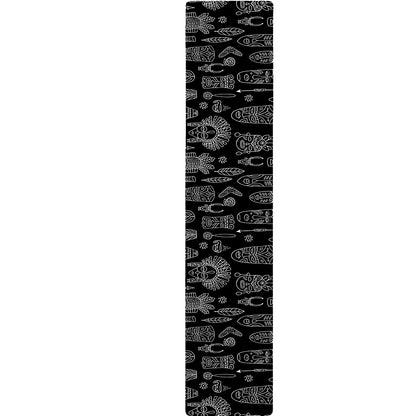 Black And White Totem Pattern Print Table Runner