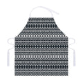 Black And White Tribal Geometric Print Adjustable Apron