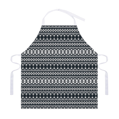 Black And White Tribal Geometric Print Adjustable Apron