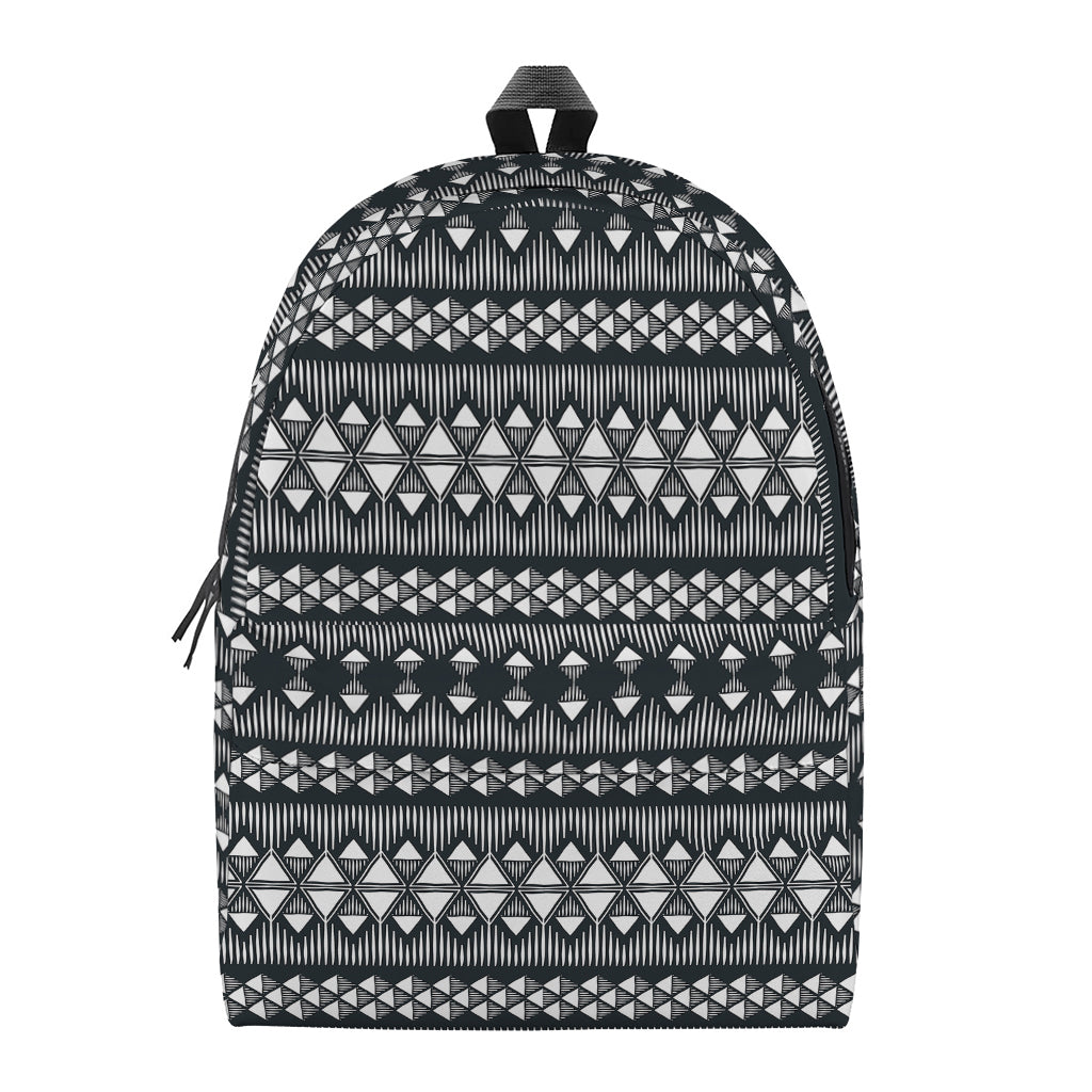 Black And White Tribal Geometric Print Backpack
