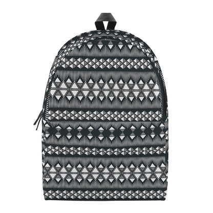 Black And White Tribal Geometric Print Backpack