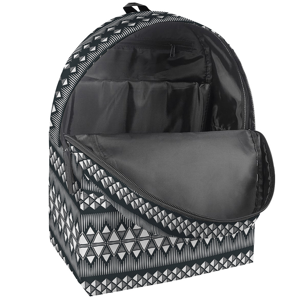 Black And White Tribal Geometric Print Backpack