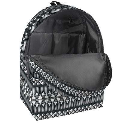 Black And White Tribal Geometric Print Backpack