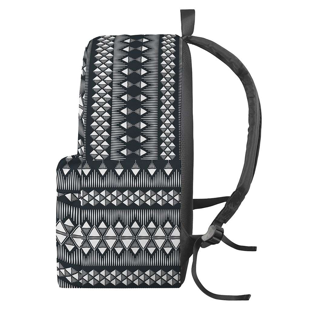 Black And White Tribal Geometric Print Backpack