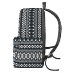 Black And White Tribal Geometric Print Backpack