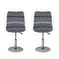 Black And White Tribal Geometric Print Bar Stool Covers