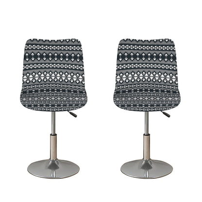Black And White Tribal Geometric Print Bar Stool Covers