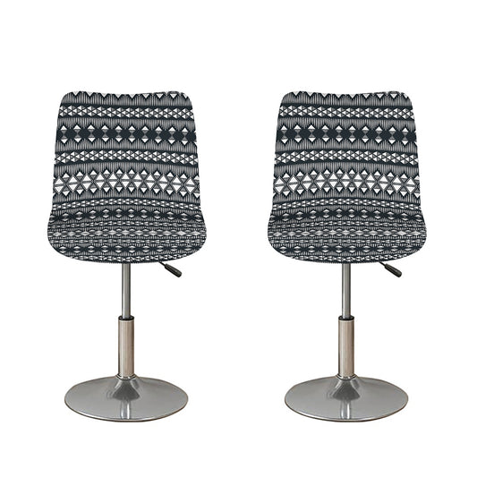 Black And White Tribal Geometric Print Bar Stool Covers