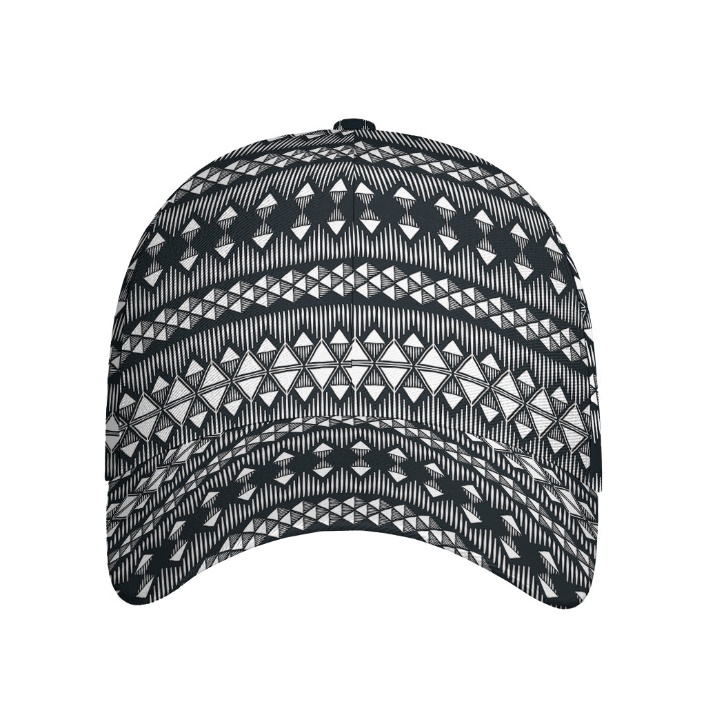Black And White Tribal Geometric Print Baseball Cap