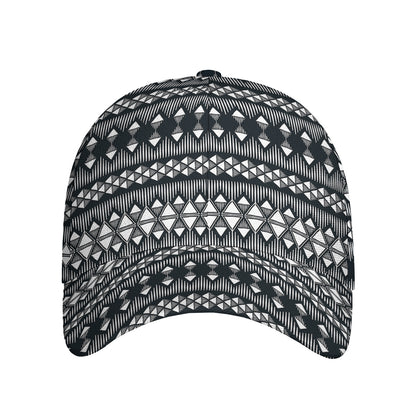 Black And White Tribal Geometric Print Baseball Cap