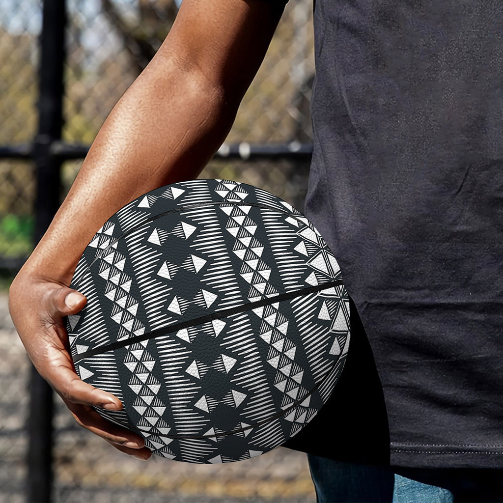 Black And White Tribal Geometric Print Basketball