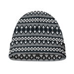 Black And White Tribal Geometric Print Beanie