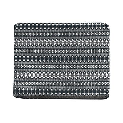 Black And White Tribal Geometric Print Bifold Wallet